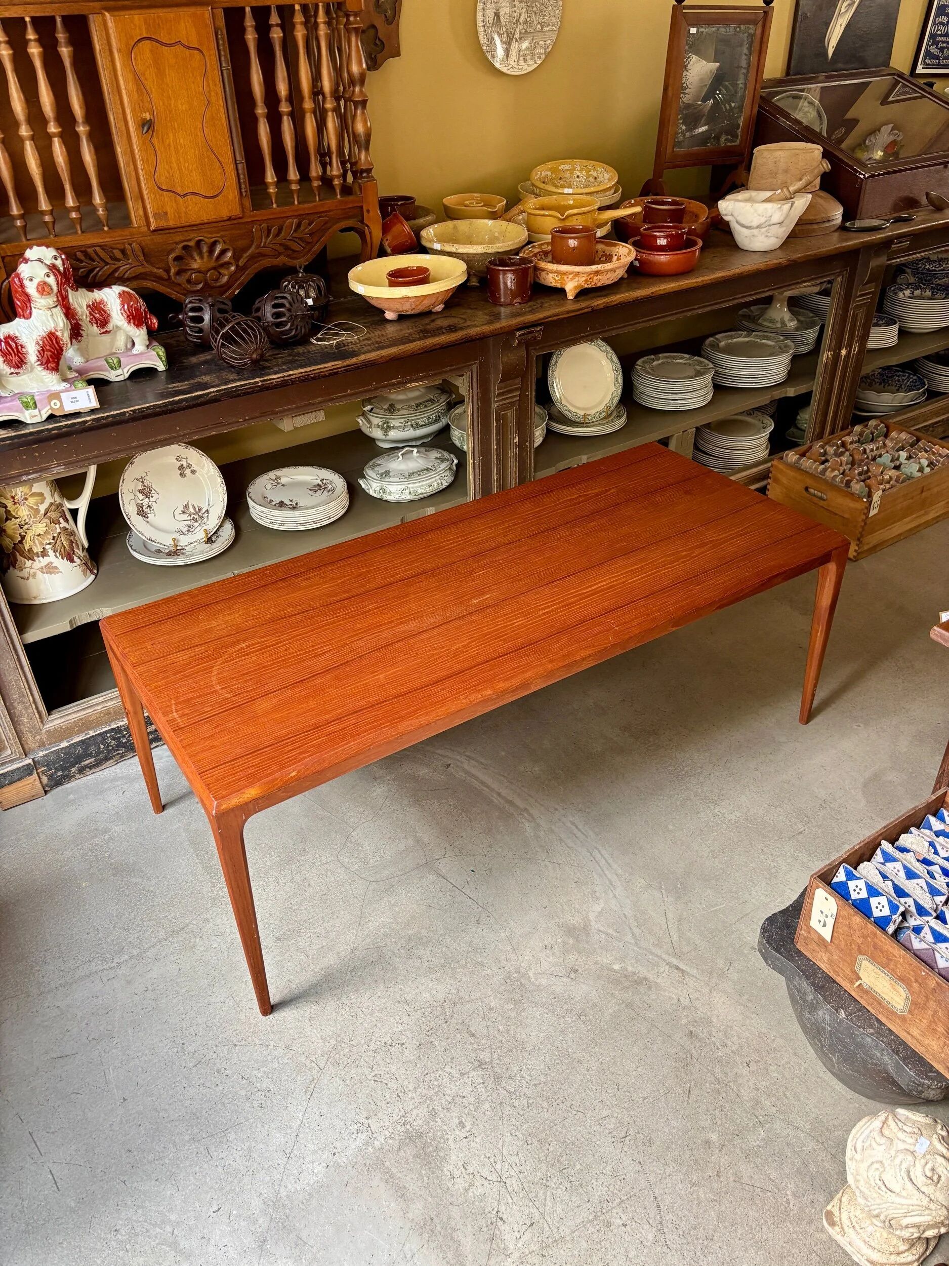Scandinavian teak coffee table attributed to Johannes Andersen, circa 1960.