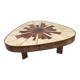 Vintage coffee table in ceramic and metal, signed Barrois.