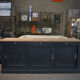 Low cabinet with sliding doors in fir 1930