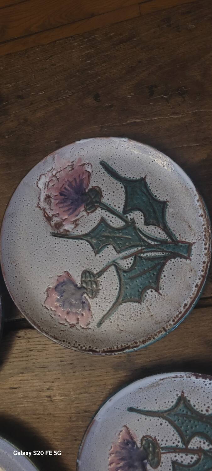 Assiettes Felix Céram Vallauris 60's