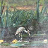 Small painting: oil on old canvas