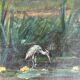 Small painting: oil on old canvas
