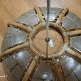 Suspension nacre et bambou