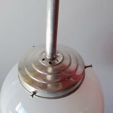 Art Deco opaline globe pendant lamp