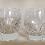 1960 crystal cup glasses ringing with cut-outs