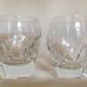 1960 crystal cup glasses ringing with cut-outs