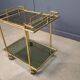 Vintage brass faux bamboo trolley, 1960s