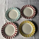Set of 4 old Digoin flat plates