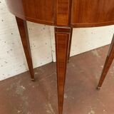 Louis XVI style pedestal table in rosewood veneer XX century