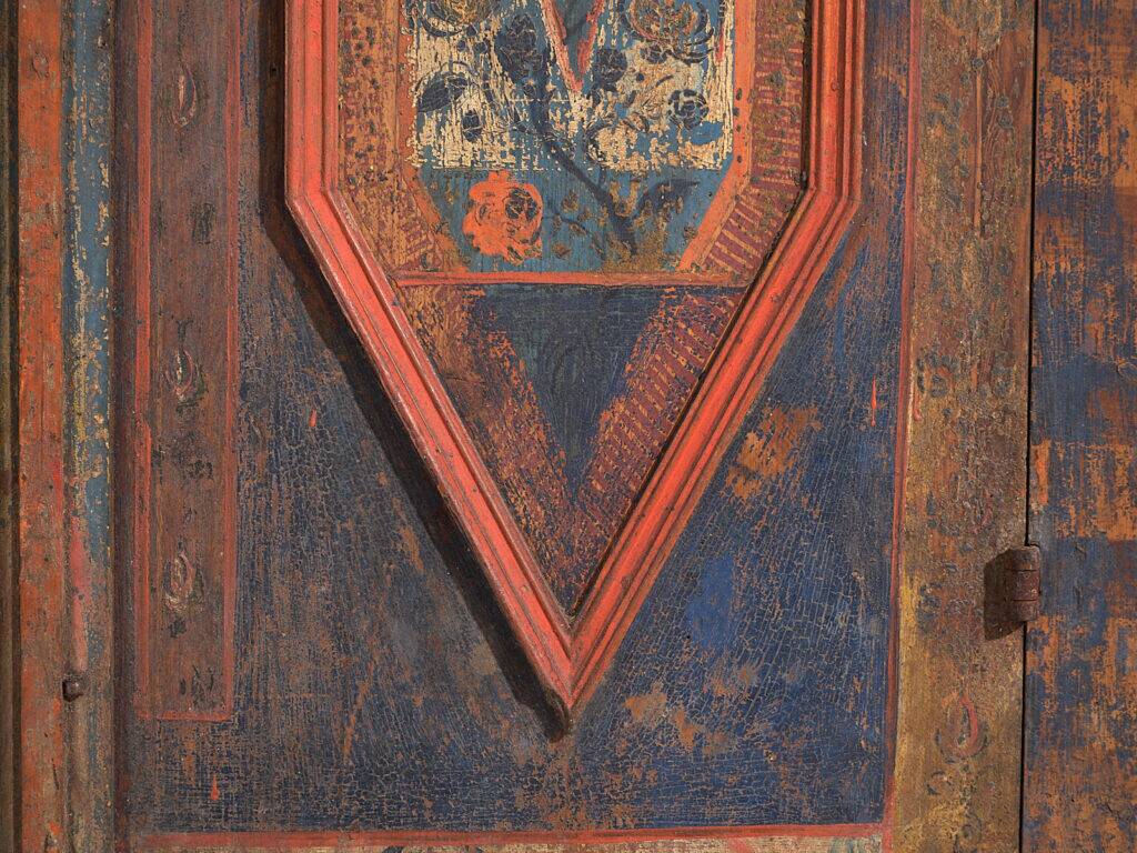 Polychrome wardrobe from Central Europe – Late 18th to early 19th century (c. 1780-1820)