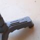 Old bistro table in cast iron and perforated metal, SIGHE Jeune Toulo