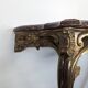 Console Louis XV en bois doré sculpté dessus marbre rouge