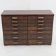 1940s Industrial Beech Wooden Chest of Drawers