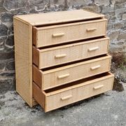Commode vintage bambou et rotin années 60 / 70