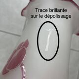 blown glass vase with art nouveau flower decoration