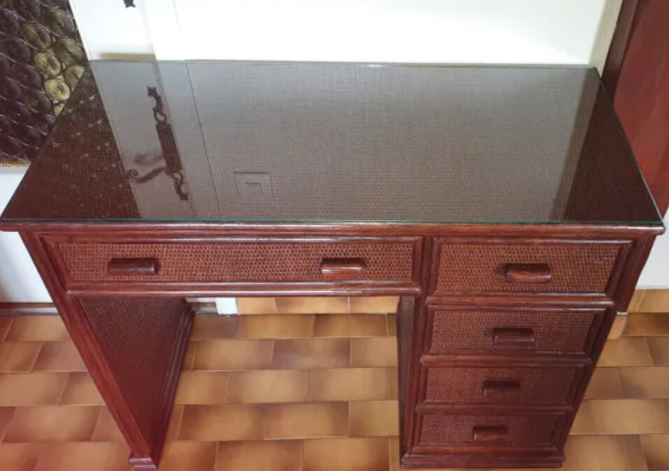 Rattan desk