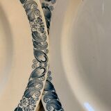 Soup tureen and 6 old Longchamp soup plates, Terre de Fer, Marcel model