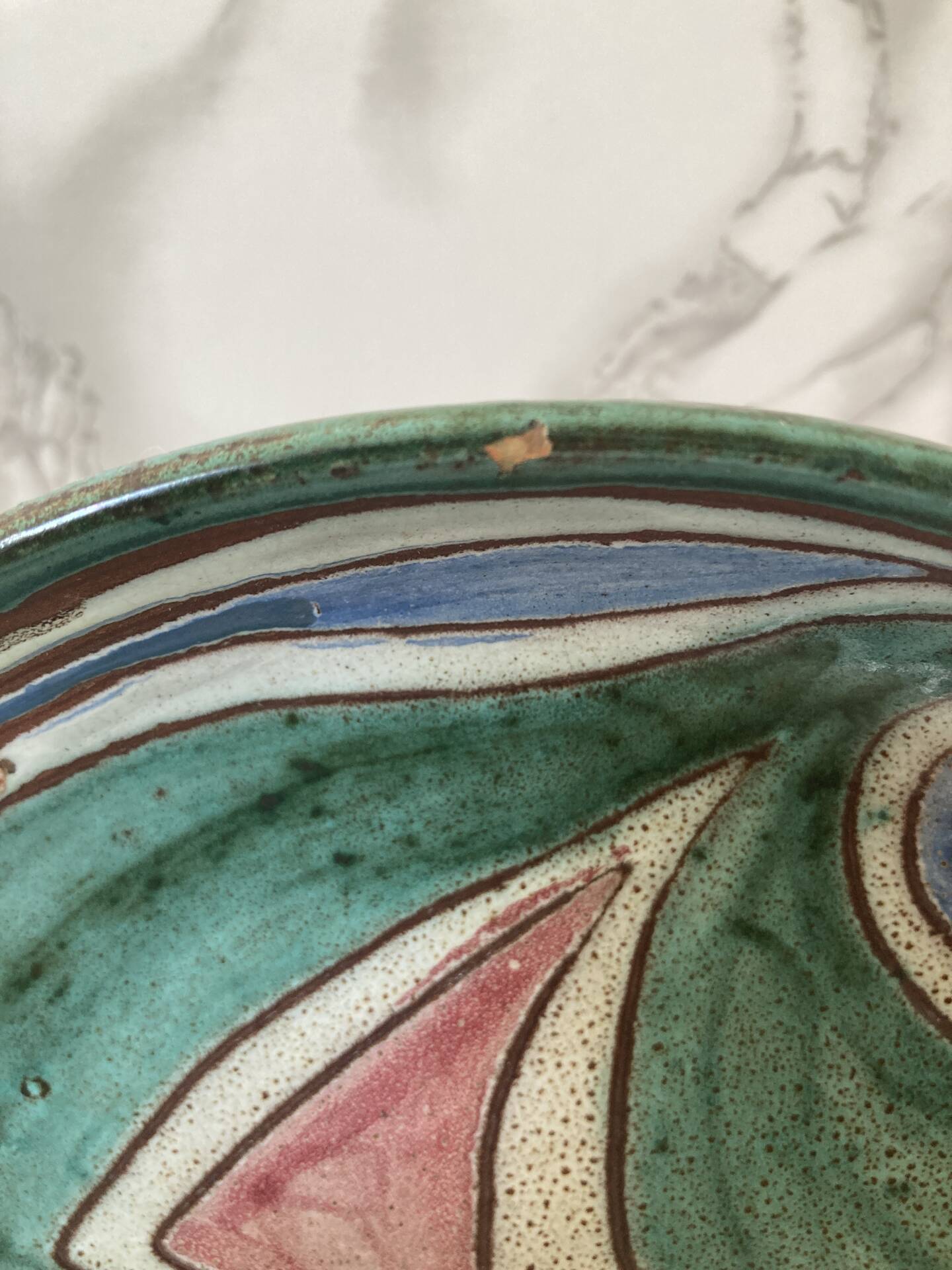 Paire d assiettes moderniste vallauris atelier Daniel