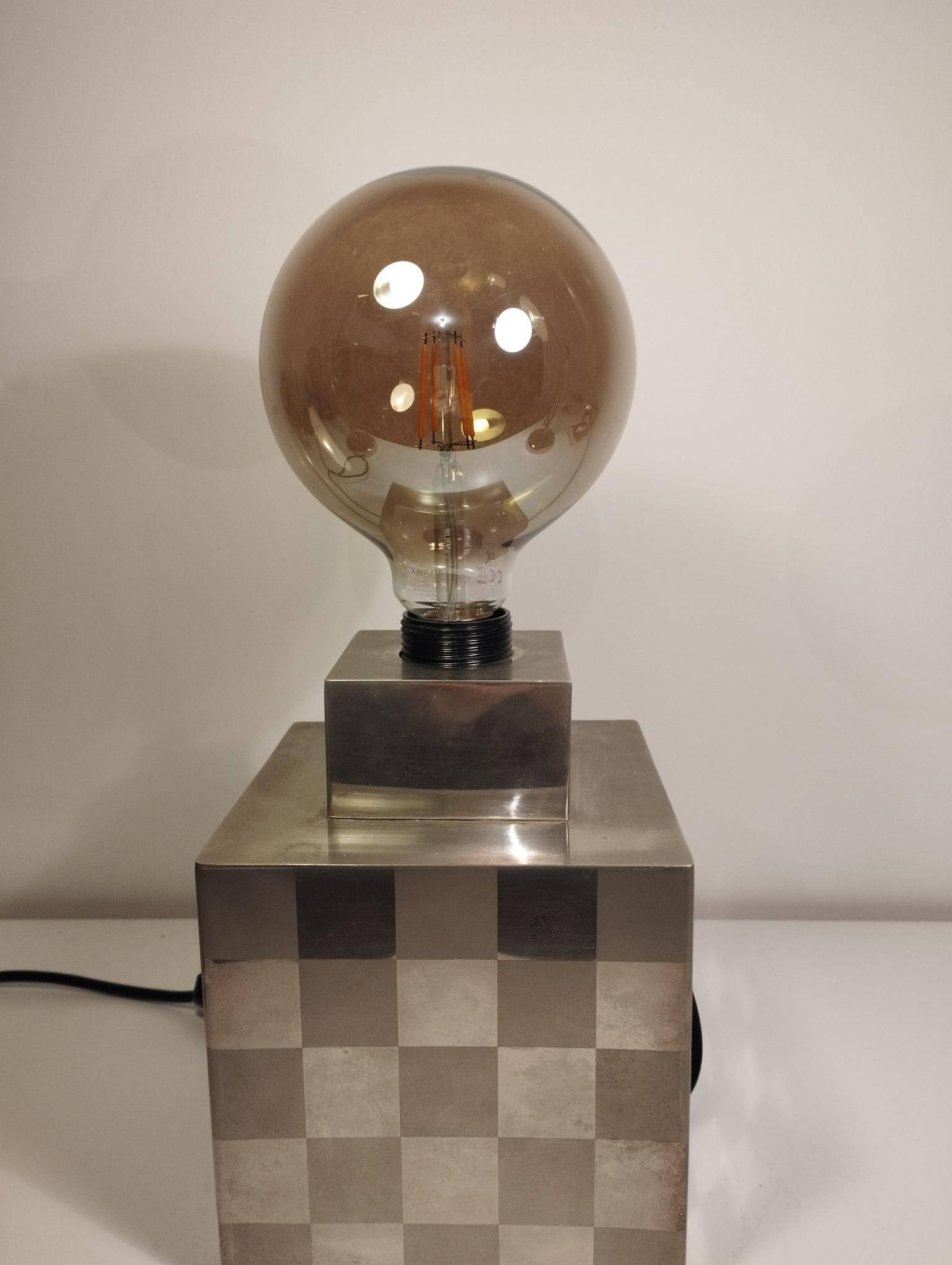 Cube lamp - checkered - Françoise Sée - Space Age Design - Vintage era - 60s / 70s