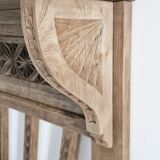 Old carved wood wall shelf