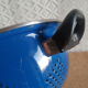 Vintage blue enamelled strainer