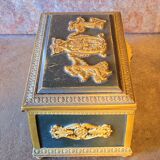 Old vintage box in gilded bronze empire