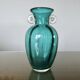Turquoise Murano blown glass vase, 1970s