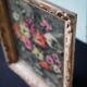 Old oil on canvas, bouquet of flowers, Montmartre style framing.