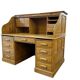 Bureau à rideau américain vintage en bois