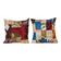 Lot de 2 housses de coussin brodées vintage 46x48 cm