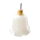 Abat jour tulipe suspension opaline blanche vintage 60/70' H 14 cm TBE