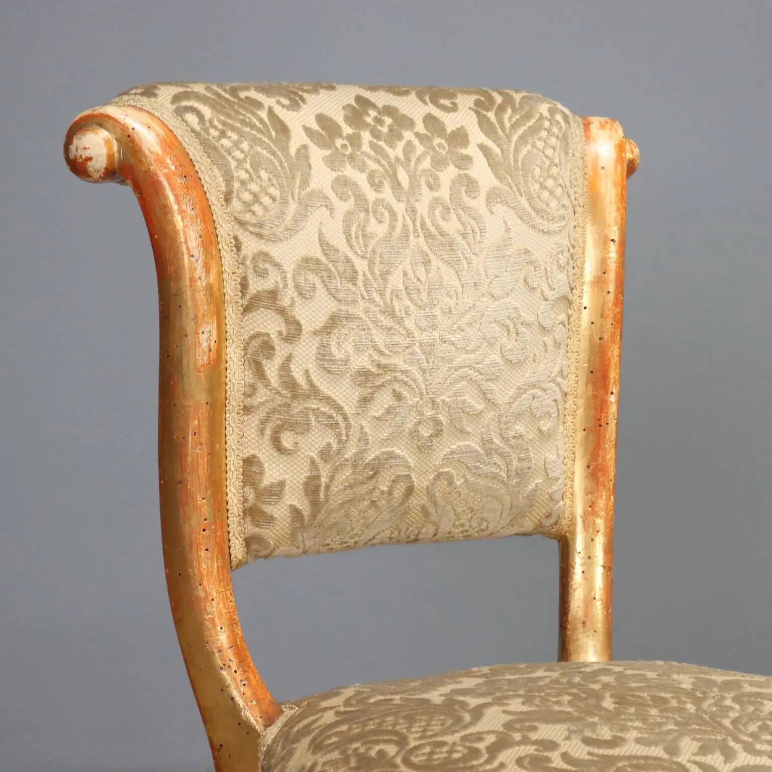 Antique Louis-Philippe armchair in wood, Italy, 19th century