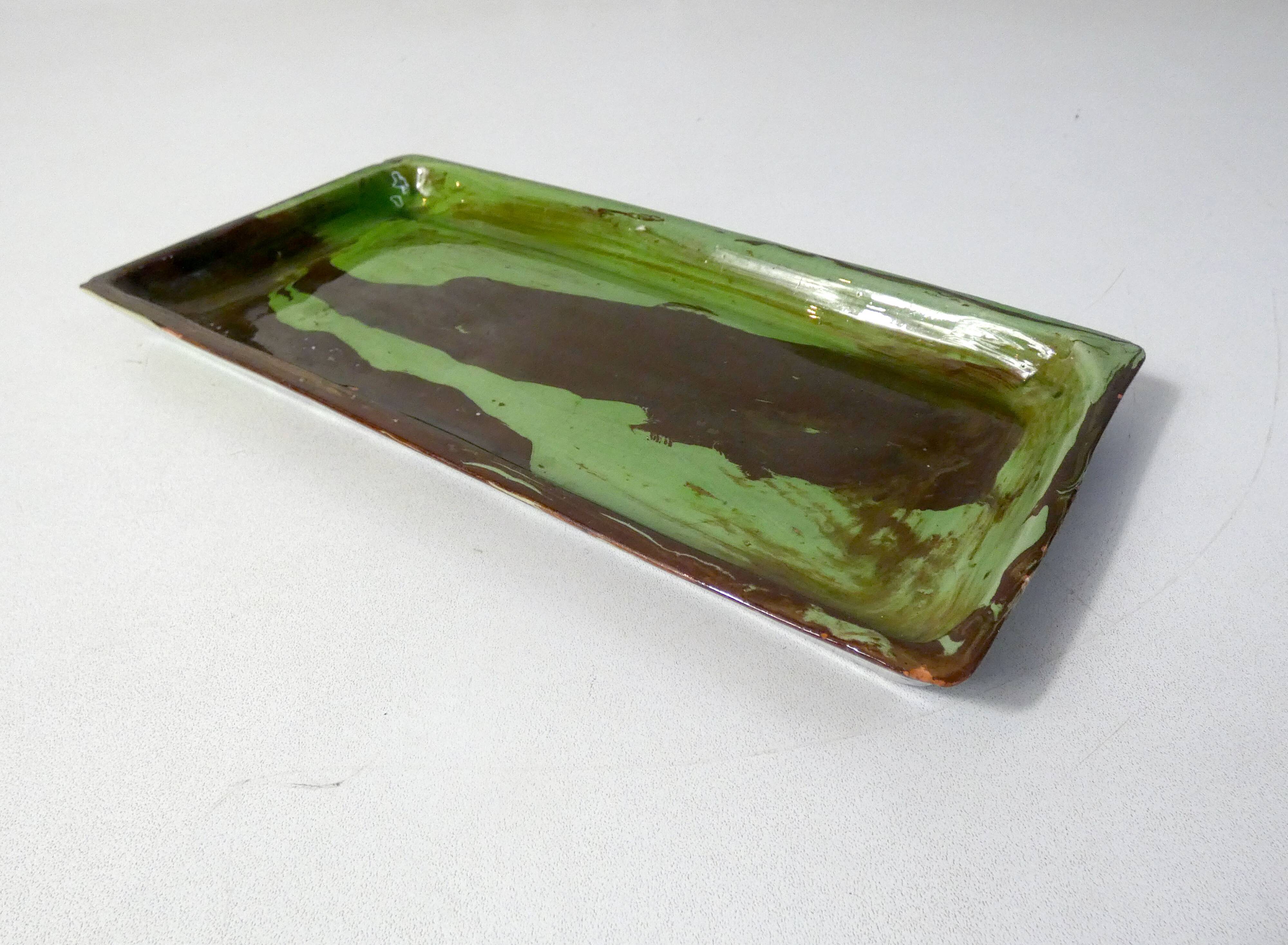 ceramic tray mixed earth marble