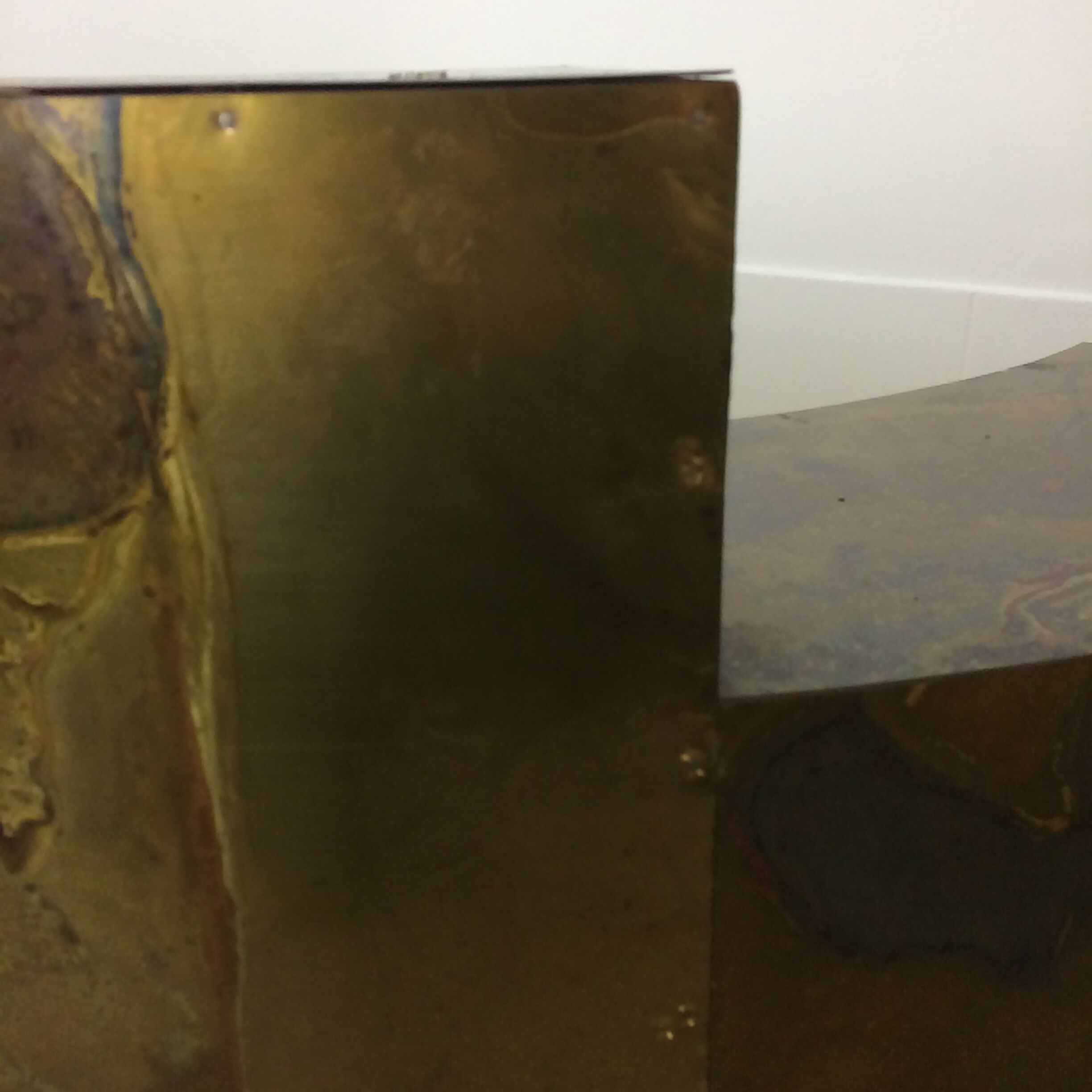 Sculptural brass sofa 70s