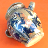 Water jug provençal glazed terracotta marbled effect 1940