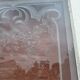 Engraved glass door, late 19th century.