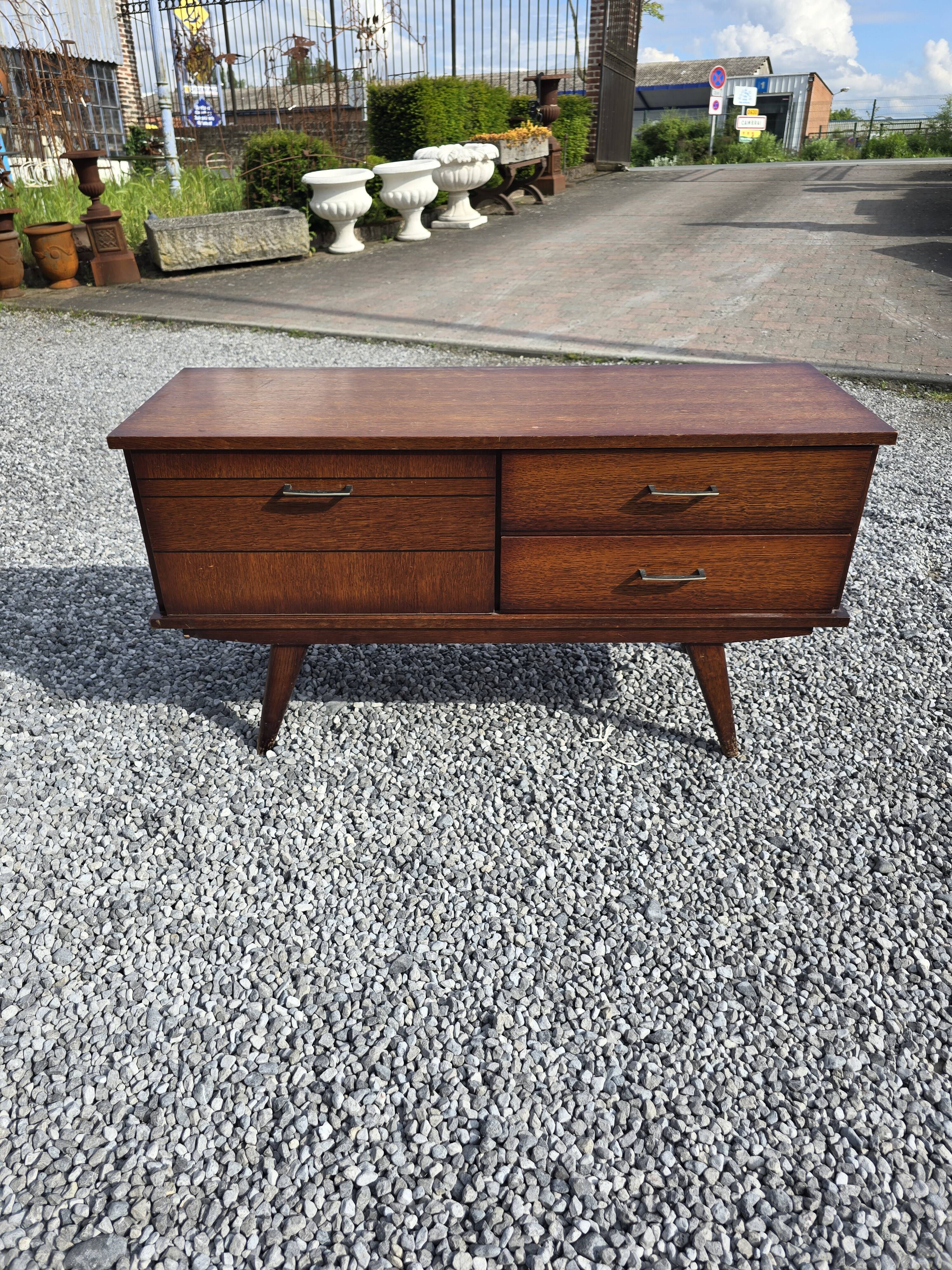 Vintage oak sideboard from the 60s, 115cms L