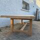 Solid oak farmhouse table with extensions.