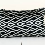 Ikat velvet pillow cover