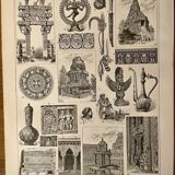 Reserved Mona - Set of 2 illustrated plates on 20th century India