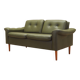 Green leather sofa, Danish design, 1970s, produced in Denmark