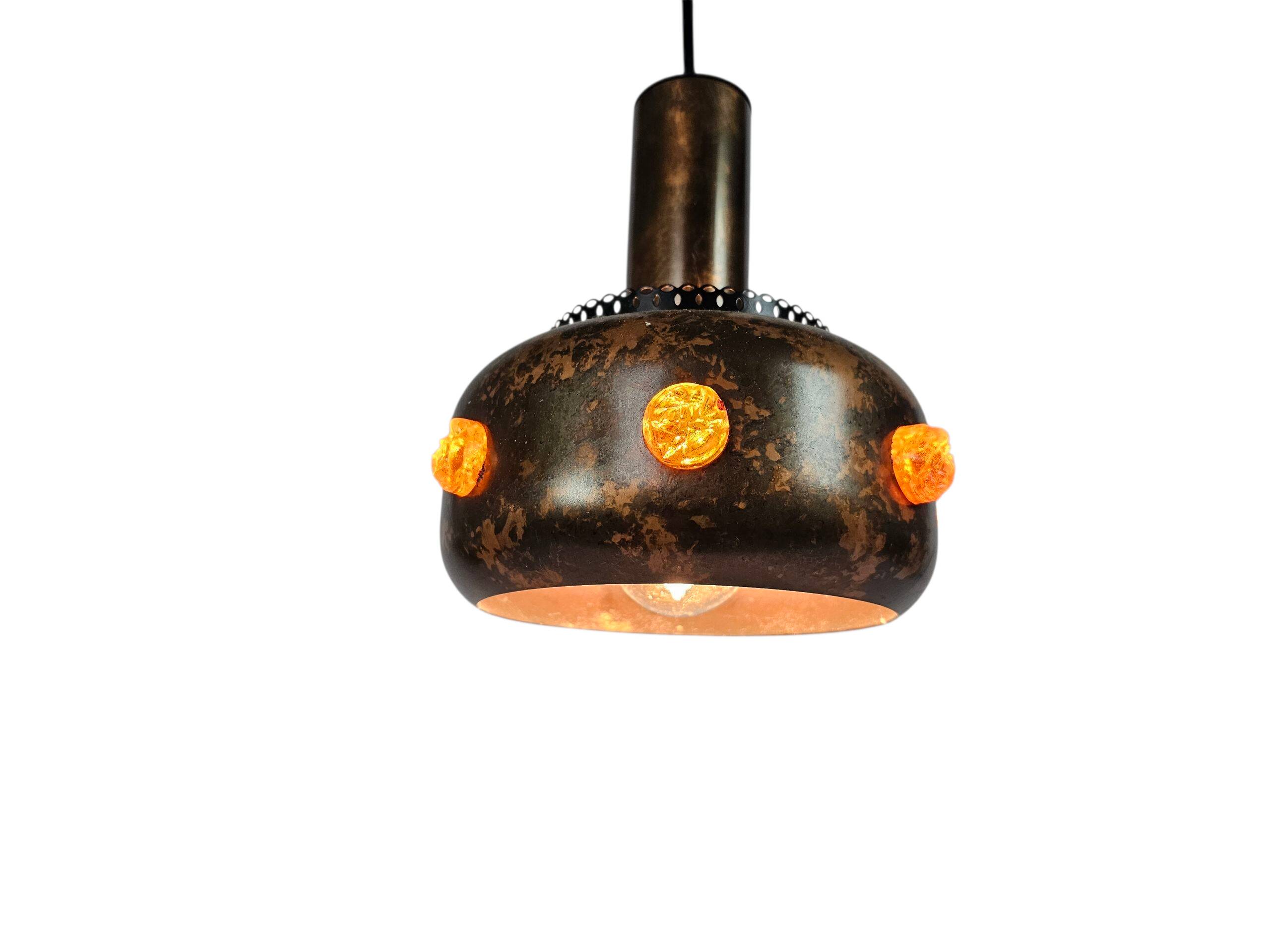 Herda Holland - pendant lamp - copper - Space ace - 80's