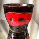 Vintage pot cover west germany scheurin keramik 887-12 poppy decoration