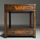 Campaign style mahogany coffee table