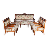 Restored Seating Set, Historicism, Beech, Walnut, Czechia, 1890s