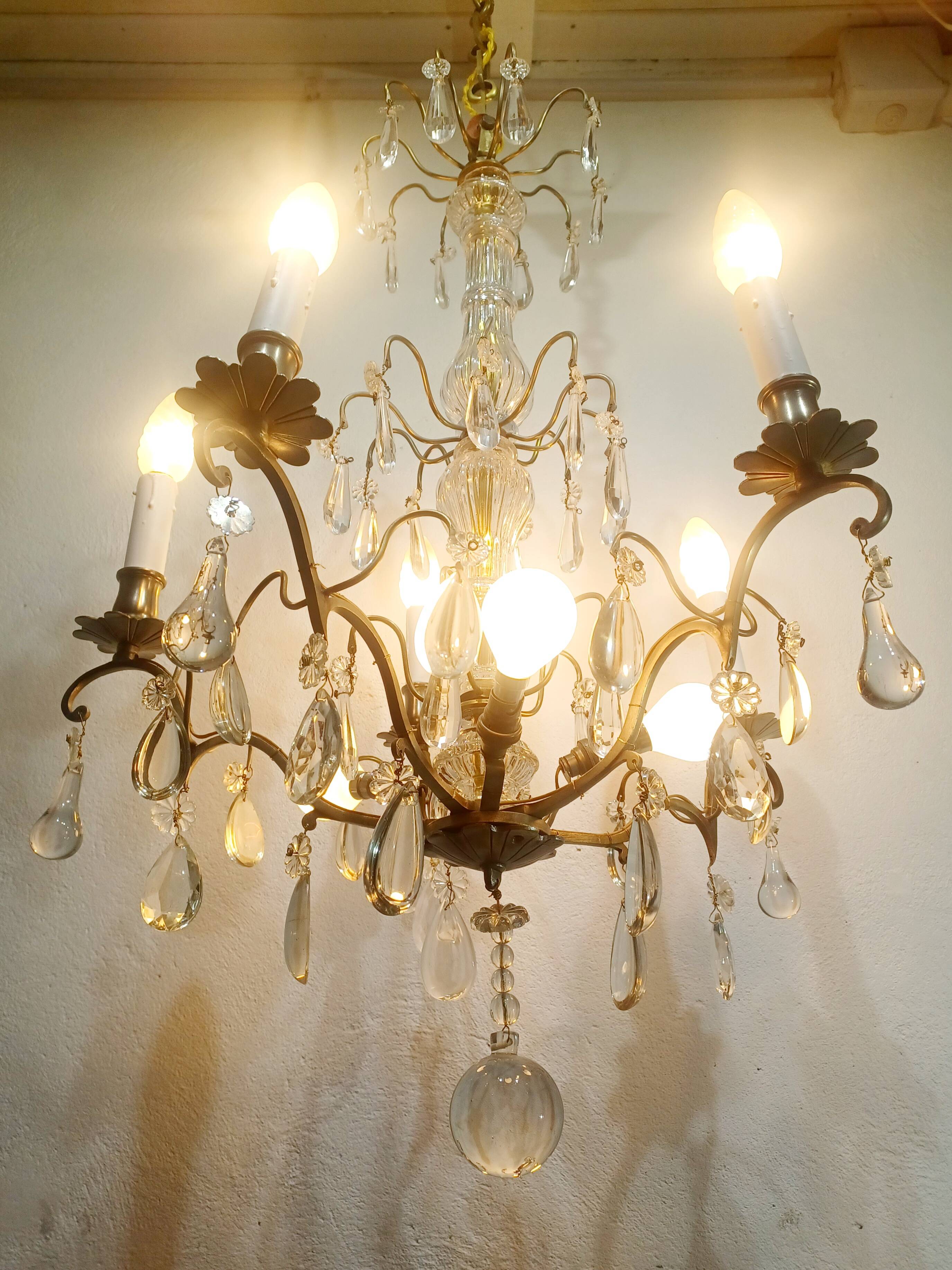 5-light crystal chandelier