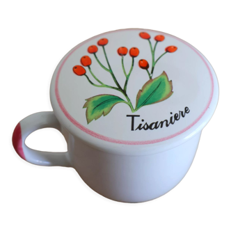 Tisanière coréenne avec filtre décor fleuri