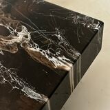 Table basse rectangulaire en résine marbre, design vers 1970