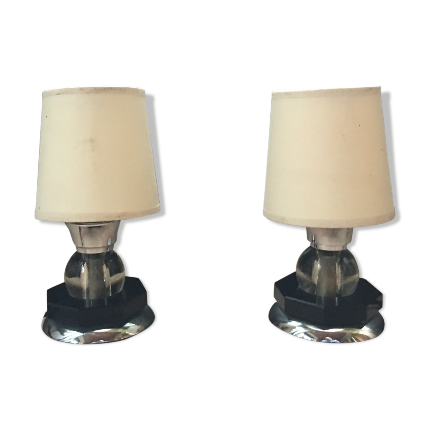 Pair art deco lamps