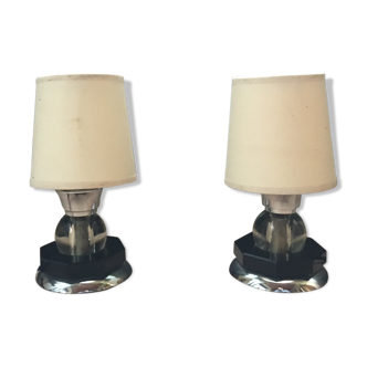 Pair art deco lamps